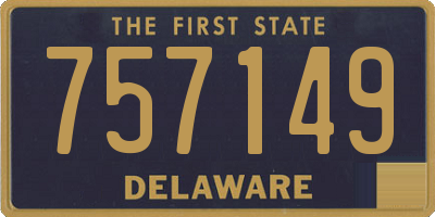 DE license plate 757149