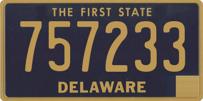 DE license plate 757233