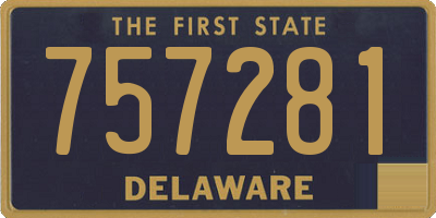 DE license plate 757281