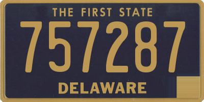 DE license plate 757287