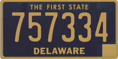 DE license plate 757334