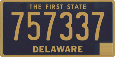 DE license plate 757337