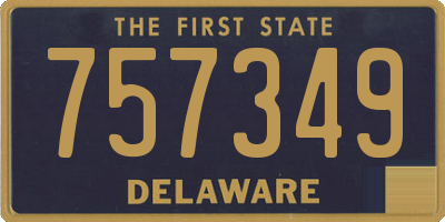 DE license plate 757349