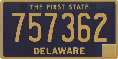 DE license plate 757362