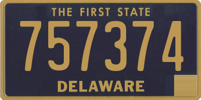 DE license plate 757374