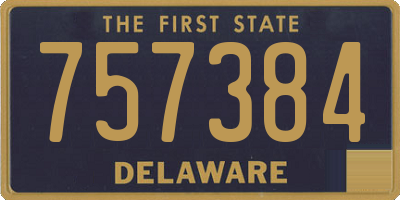 DE license plate 757384