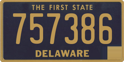 DE license plate 757386