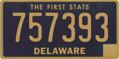 DE license plate 757393