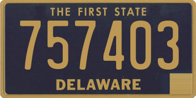 DE license plate 757403