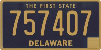 DE license plate 757407