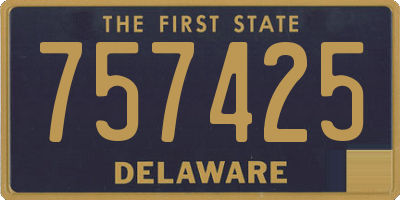 DE license plate 757425