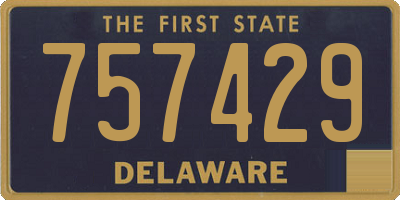 DE license plate 757429