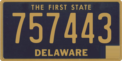 DE license plate 757443