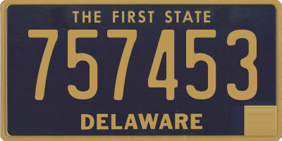 DE license plate 757453