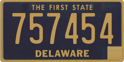DE license plate 757454