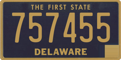 DE license plate 757455