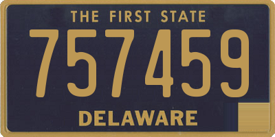 DE license plate 757459