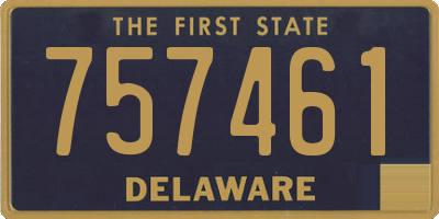 DE license plate 757461