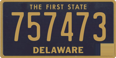 DE license plate 757473