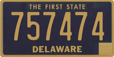 DE license plate 757474