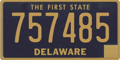 DE license plate 757485