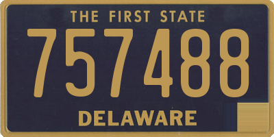 DE license plate 757488