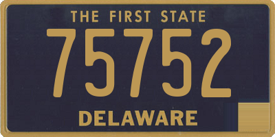 DE license plate 75752