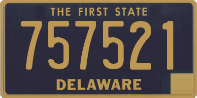 DE license plate 757521