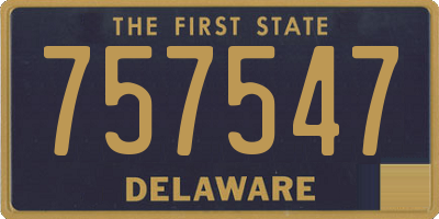 DE license plate 757547