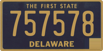 DE license plate 757578