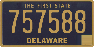 DE license plate 757588