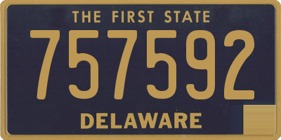 DE license plate 757592