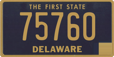 DE license plate 75760