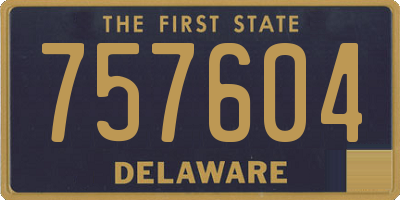 DE license plate 757604
