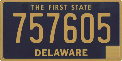 DE license plate 757605