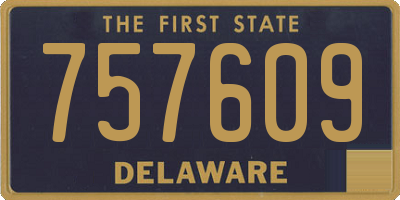 DE license plate 757609
