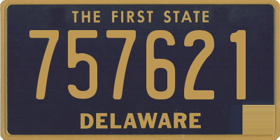 DE license plate 757621