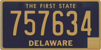 DE license plate 757634
