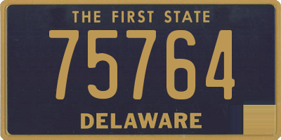DE license plate 75764