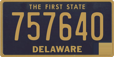 DE license plate 757640