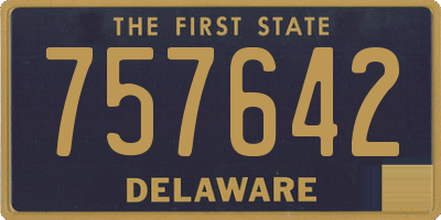DE license plate 757642