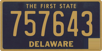 DE license plate 757643