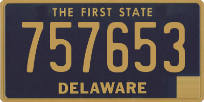 DE license plate 757653