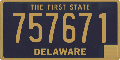 DE license plate 757671