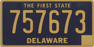 DE license plate 757673