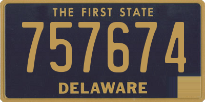 DE license plate 757674
