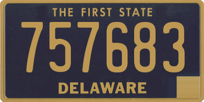 DE license plate 757683