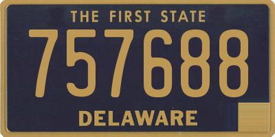 DE license plate 757688