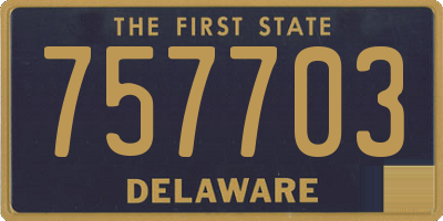 DE license plate 757703