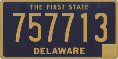 DE license plate 757713